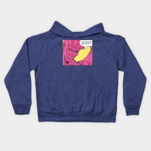 Feeling Blue Kids Hoodie by yellovvjumpsuit